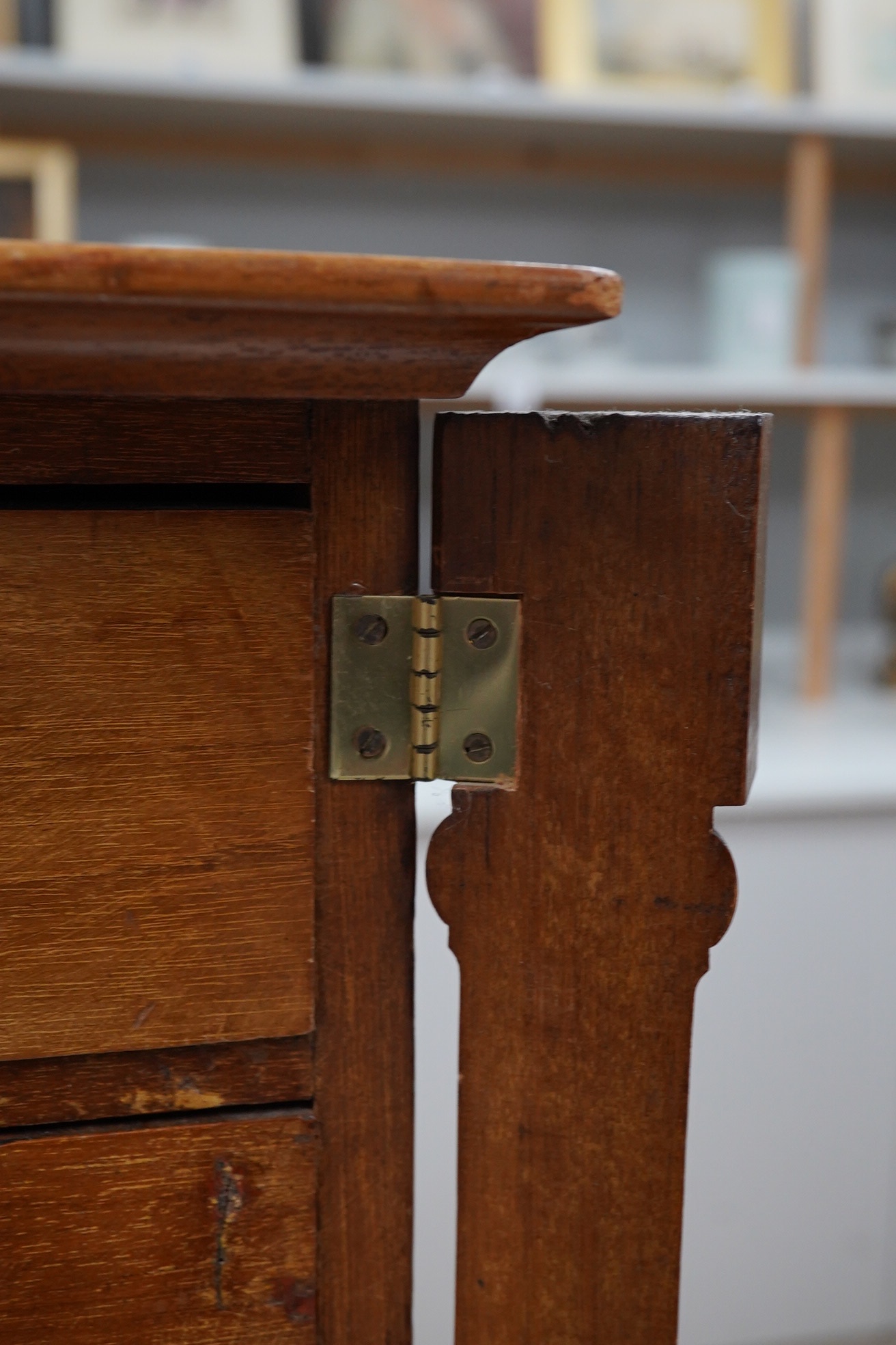 A small mahogany specimen Wellington chest with five drawers, 48cm high. Condition - fair